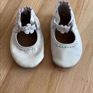 White Leather Robeez Moccasins